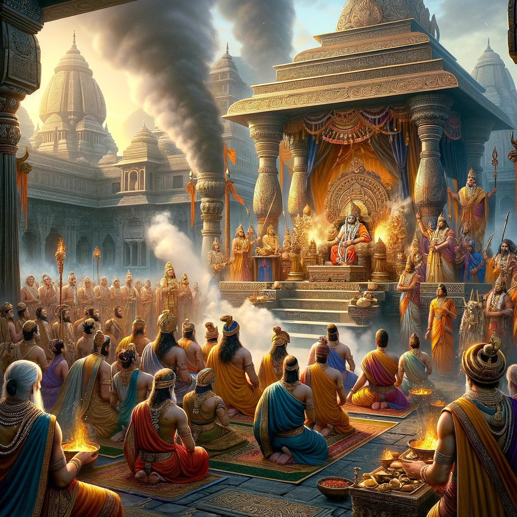 King Dasharatha Begins the Sacrifice